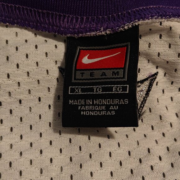 Vintage Nike Sacramento Kings Chris Webber Jersey #4 Men's XL NBA White Purple - Picture 13 of 14